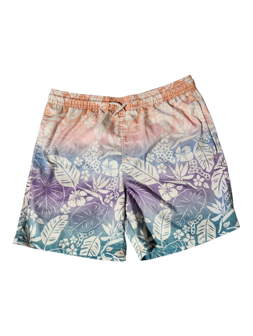 Wonder Nation Boys Sz L 10-12 Husky Quick Dry Swim Trunks Board Shorts Pockets